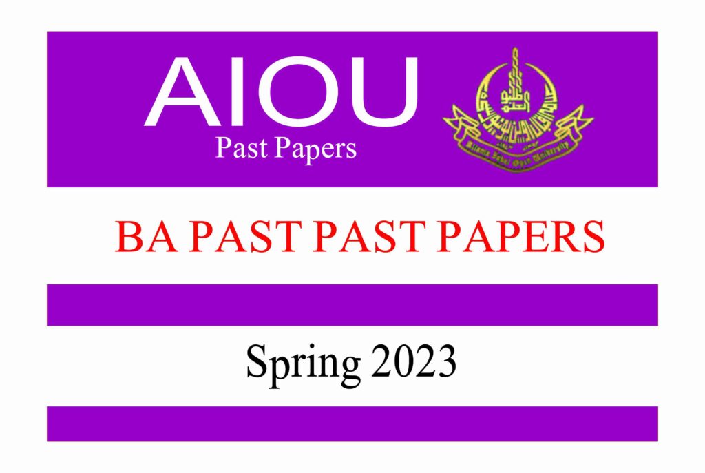 aiou assignment b.a spring 2023