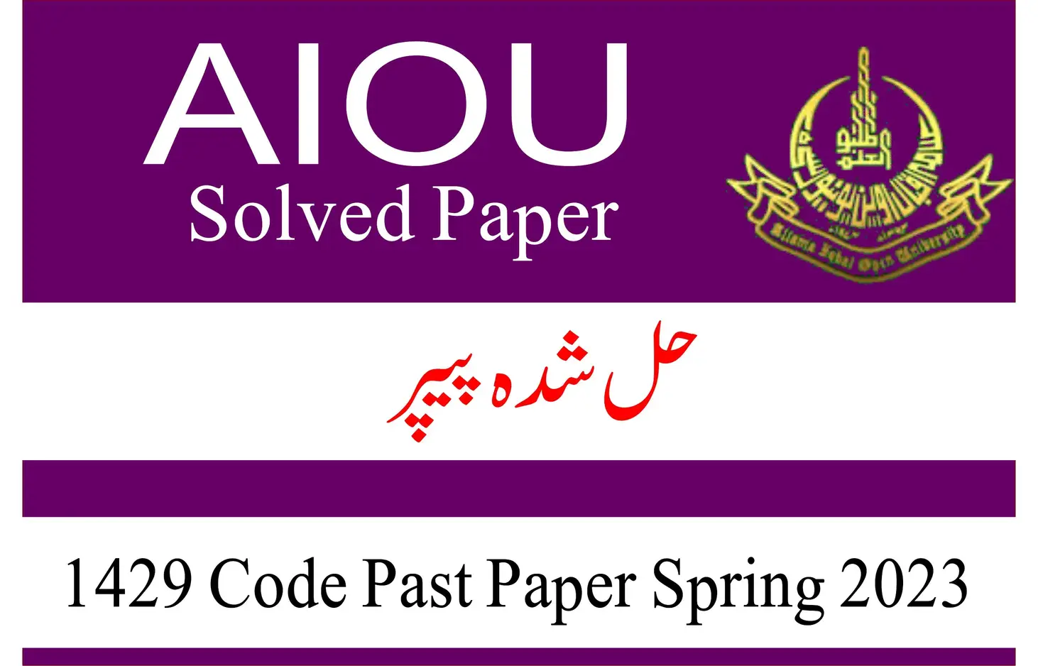 1429 Code Past Paper Spring 2023