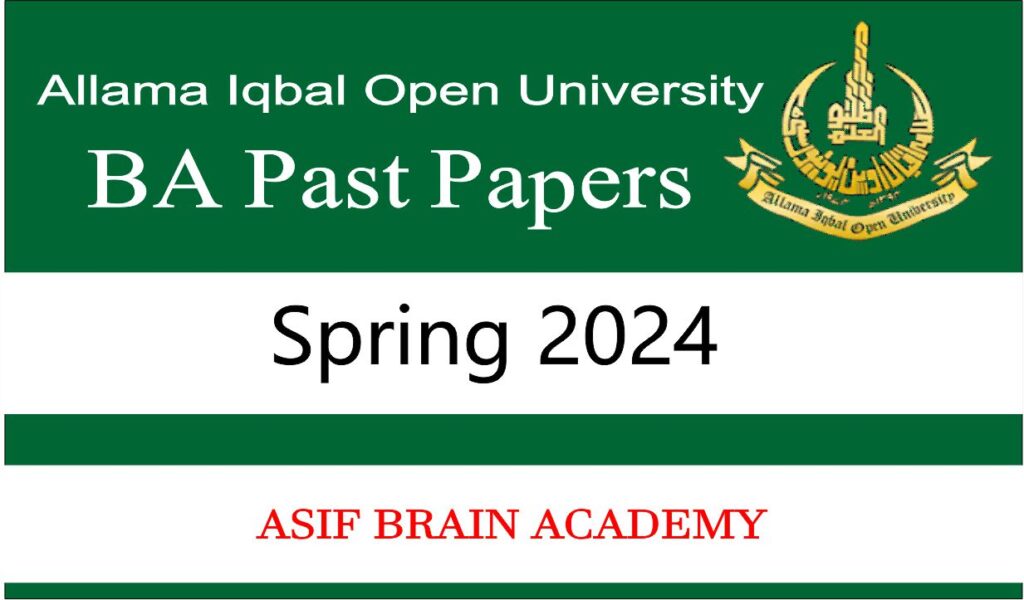 AIOU BA Past Papers Spring 2024